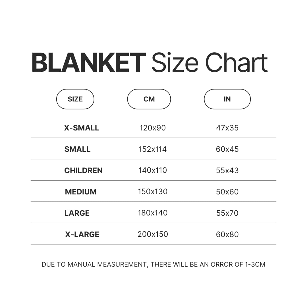 Blanket Size Chart - Hozier Store